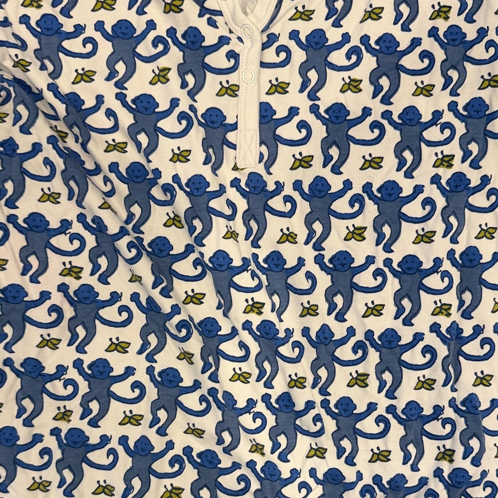Roller Rabbits Size M Blue Monkey Pajamas - Picture 2 of 4